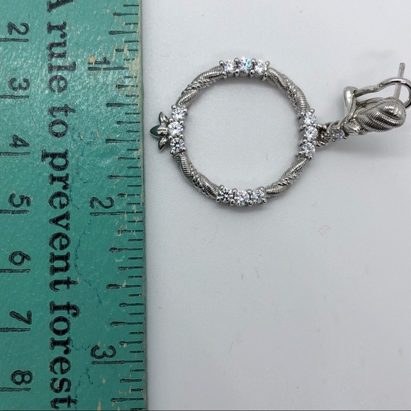 JUDITH RIPKA PIERCED DROP WREATH & DIAMONIQUE EARRINGS 💜 - Picture 7 of 7